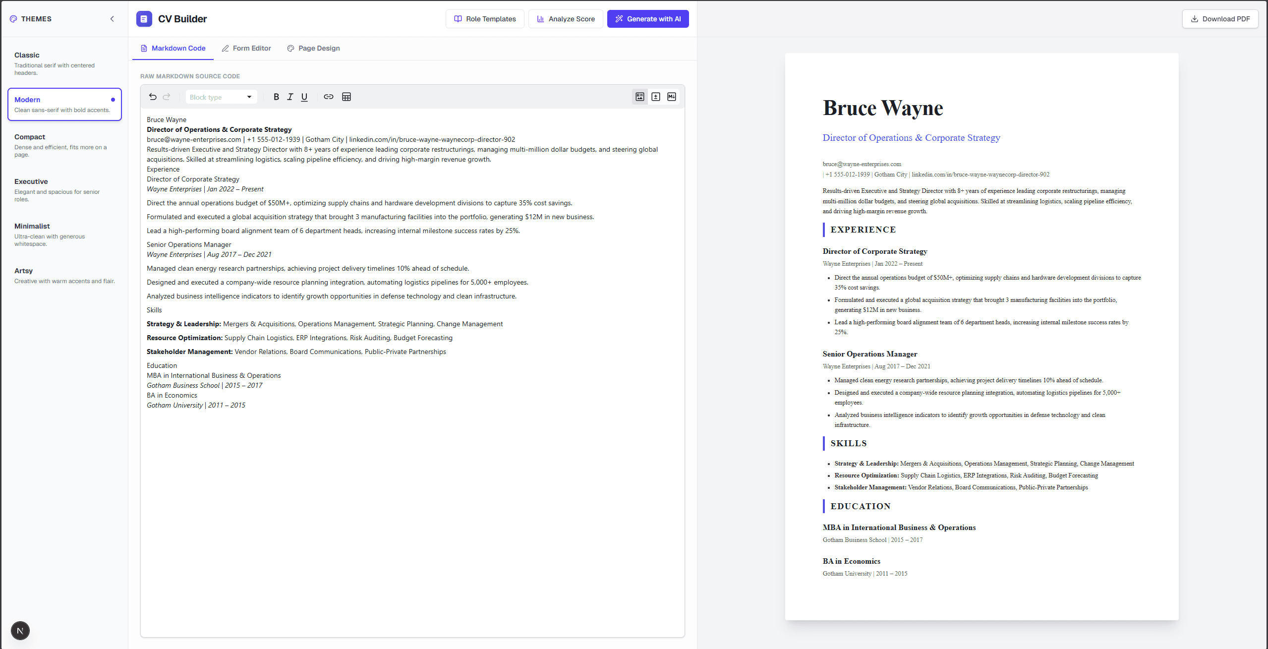 I built a free, privacy-first CV maker to make job hunting a little less stressful